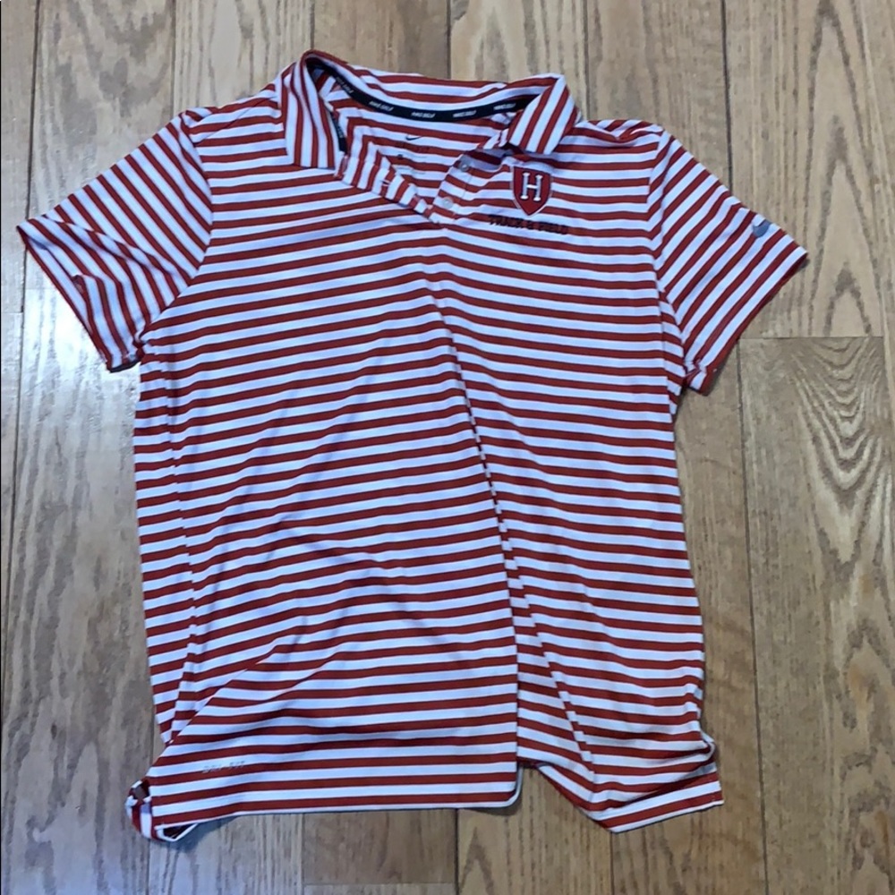 Harvard Track and Field Nike Striped Polo